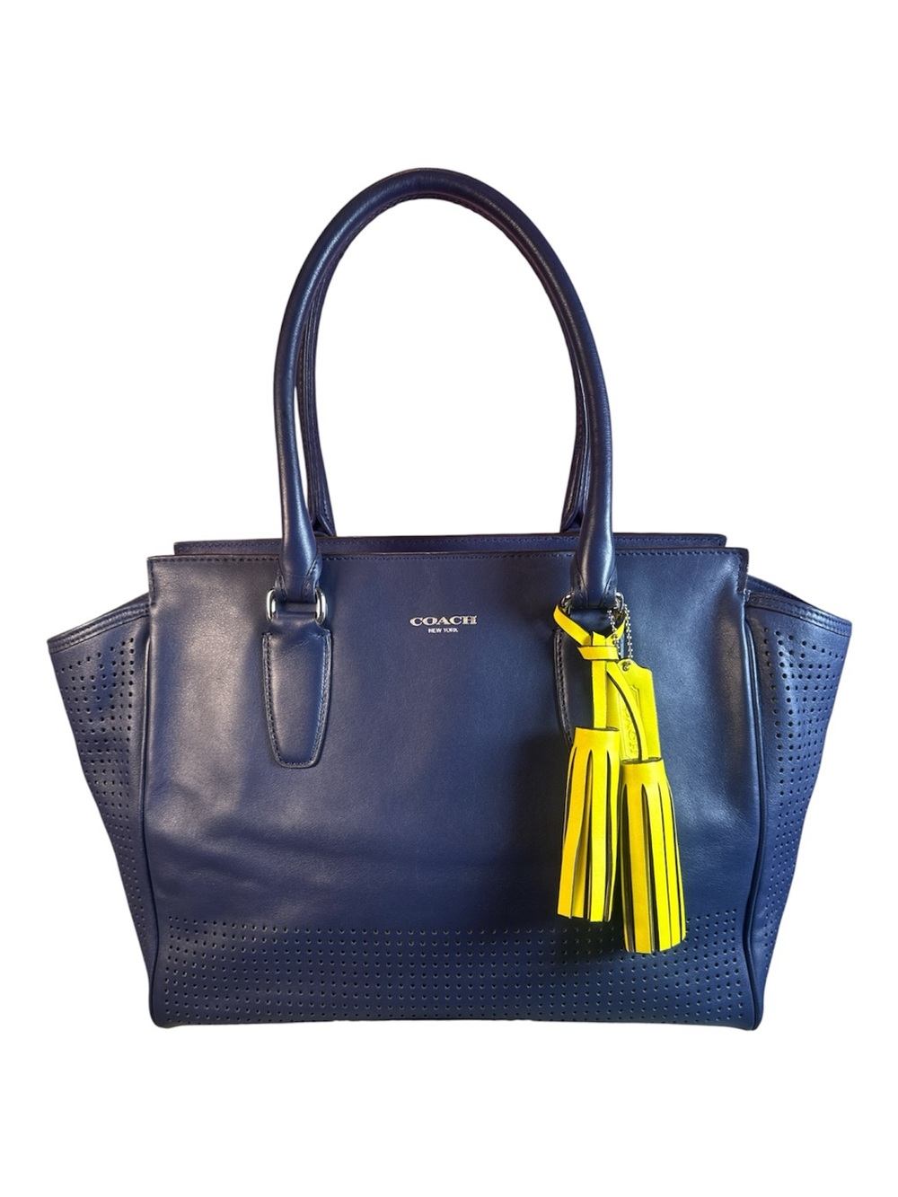COACH Legacy Perforated Leather Candace Carryall Tote Like New - Picture 16 of 16